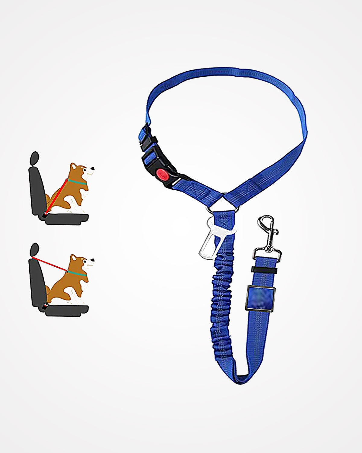 2 in 1 Solid Dog Harness Leash Pet Car Seat