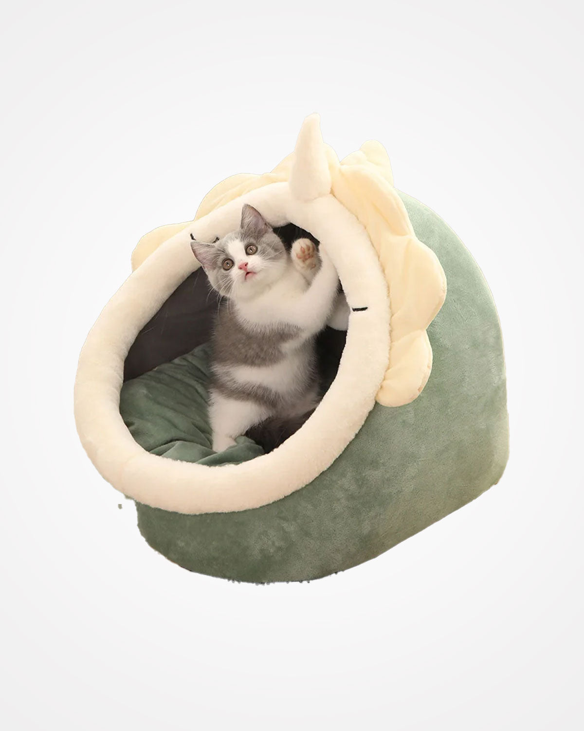 Deep Sleep Cat Bed with Removable Cushion | Foldable Cartoon Cave Bed for Cats & Small Dogs