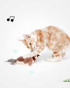 Electric Simulated Bird Cat Toy - Rechargeable Interactive Feather Kitten Toy with Catnip