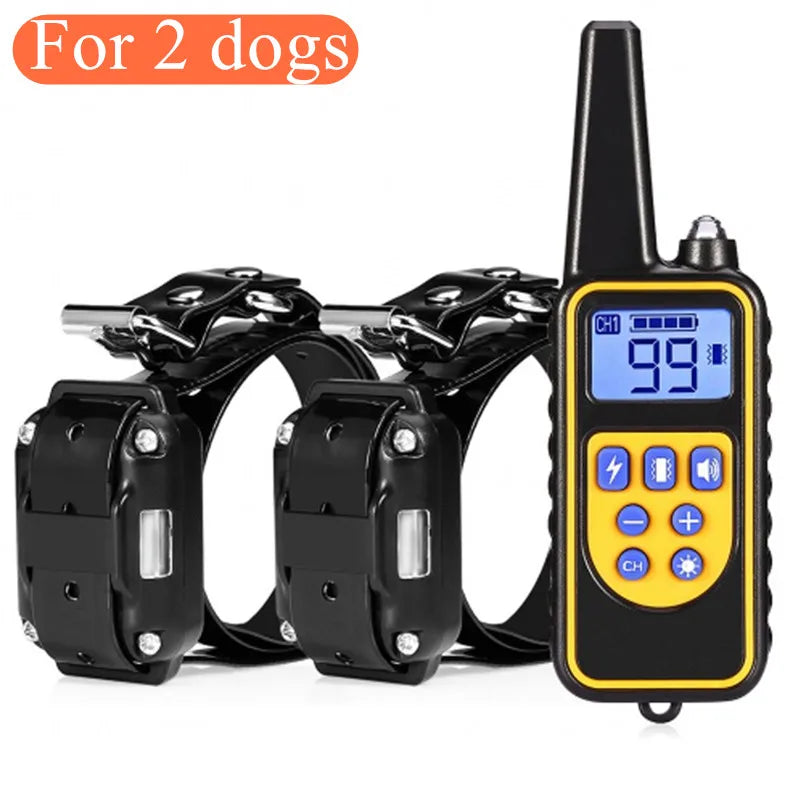 Waterproof Dog Training Collar with Remote Control | Rechargeable Anti-Bark Training Device for All Size Dogs