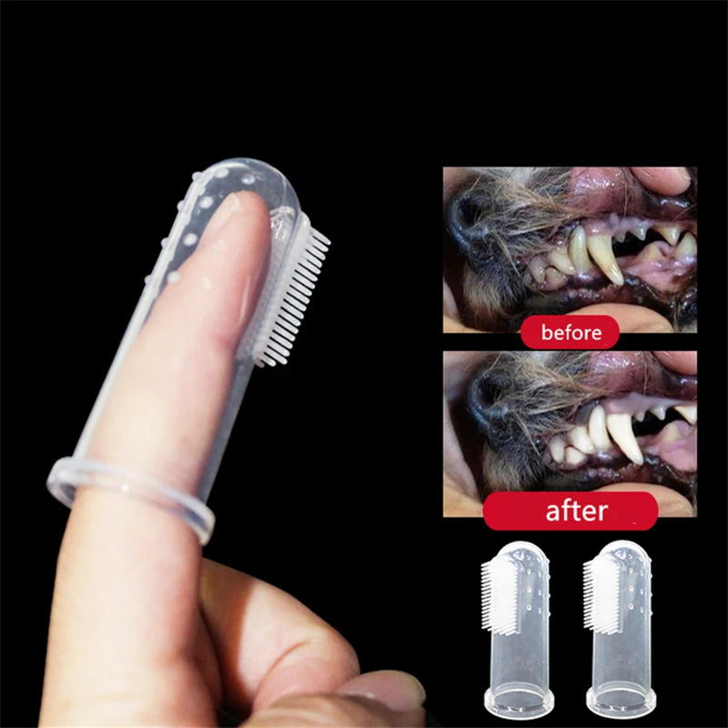 Soft Silicone Pet Finger Toothbrush for Dogs & Cats | Gentle Teeth Cleaning & Oral Care Brush