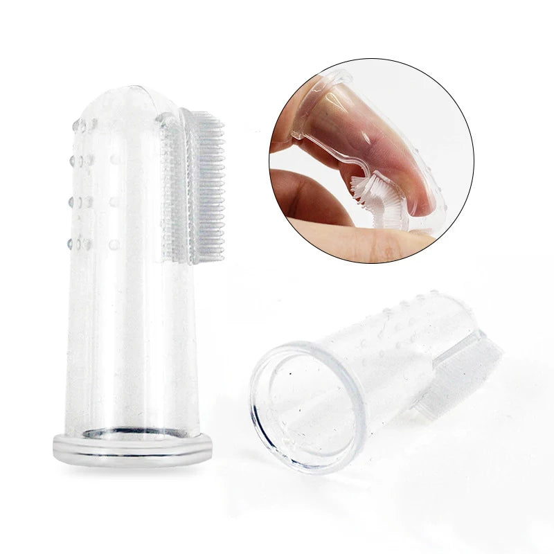 Soft Silicone Pet Finger Toothbrush for Dogs & Cats | Gentle Teeth Cleaning & Oral Care Brush