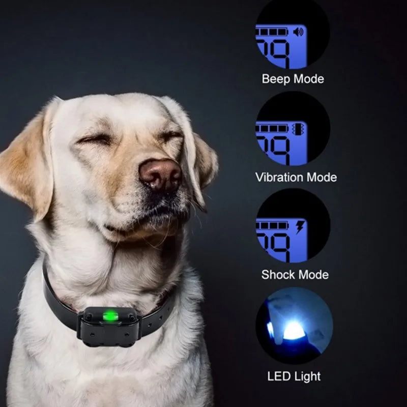 Waterproof Dog Training Collar with Remote Control | Rechargeable Anti-Bark Training Device for All Size Dogs