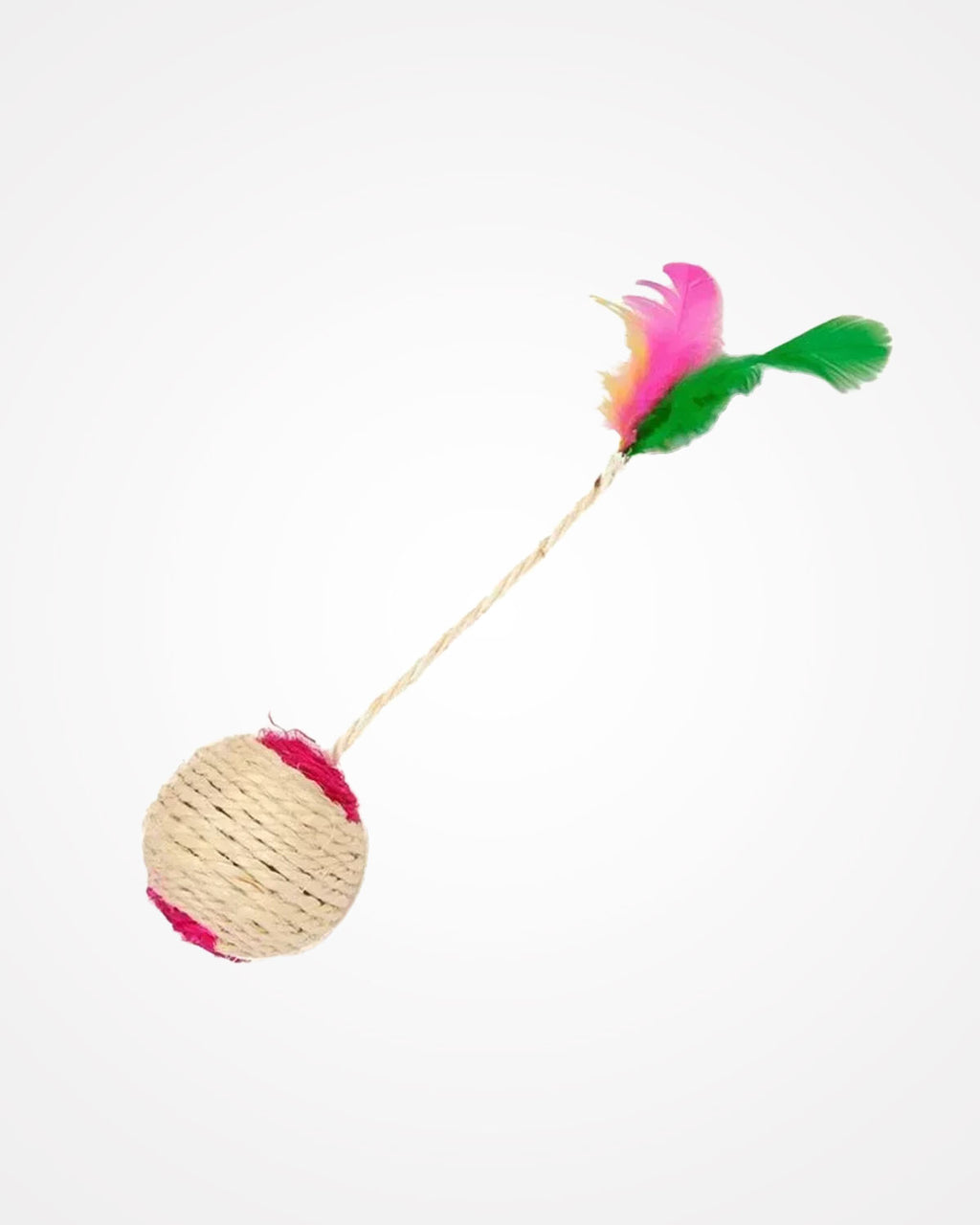 Interactive Sisal Scratching Ball Cat Toy with Feather for Kittens & Cats | 1 Piece