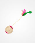 Interactive Sisal Scratching Ball Cat Toy with Feather for Kittens & Cats | 1 Piece