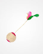 Interactive Sisal Scratching Ball Cat Toy with Feather for Kittens & Cats | 1 Piece