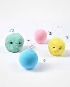 Interactive Smart Cat Ball Toy with Sound & Catnip | Touch Activated Squeaky Training Toy for Kittens