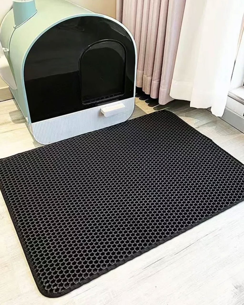 Large Cat Litter Mat 90x60cm | Waterproof Double Layer Litter Trapper Pad with Non-Slip Base