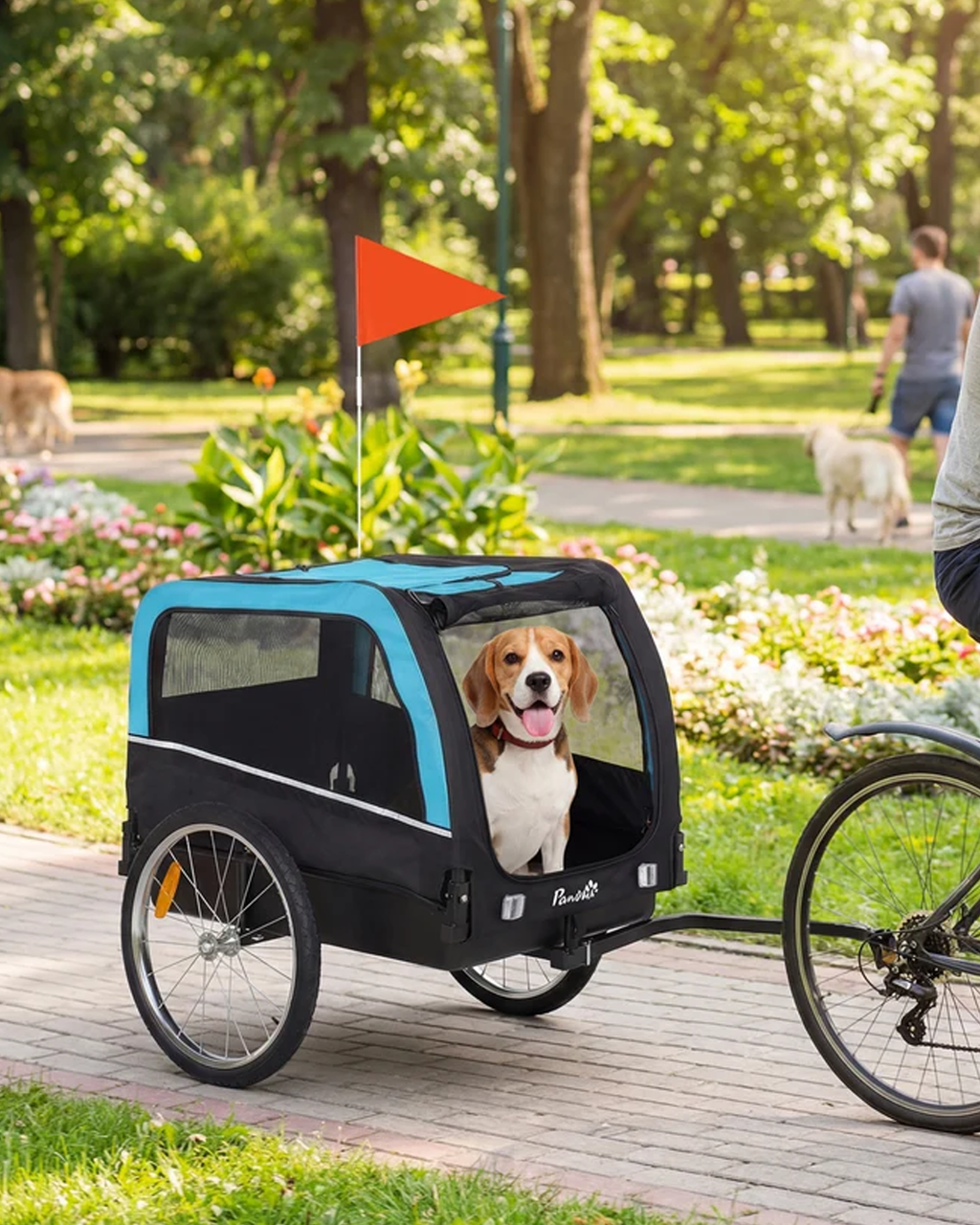 Pet Bike Trailer with Quick-Release Wheels