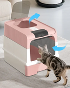 Pink Automatic Self-Cleaning Cat Litter Box