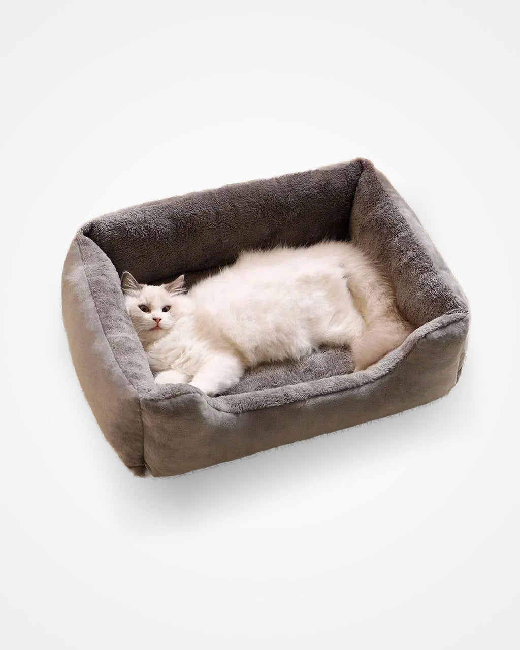 Plush Cat & Small Dog Bed | Soft Cozy Pet Cushion Basket for Indoor Cats & Puppies
