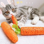Carrot Shaped Cat Chew Toy with Bell | Durable Teething & Claw Grinding Toy for Kittens & Cats