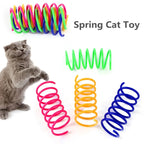 Colorful Plastic Spring Cat Toy | Interactive Jumping Chew Toy for Cats & Kittens