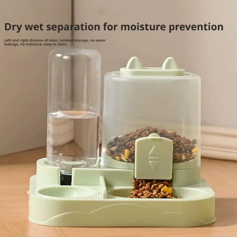 Automatic Cat Feeder & Water Dispenser All-in-One | Large Capacity Pet Food & Water Station for Cats & Small Dogs