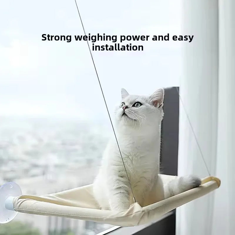Cat Window Hanging Hammock Bed with Suction Cups | Space-Saving Pet Perch