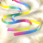 Interactive Ribbon Cat Teaser Wand Toy | Colorful Nylon Featherless Chase Toy for Kittens & Cats