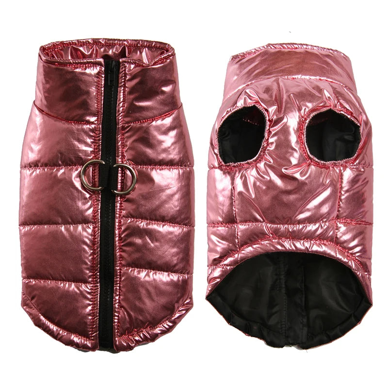 Waterproof Winter Dog Coat - Warm Reflective High-Neck Vest Jacket for Small & Medium Dogs