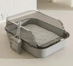 P Semi-Enclosed Cat Litter Box Splashproof Kitten Toilet Tray Pet