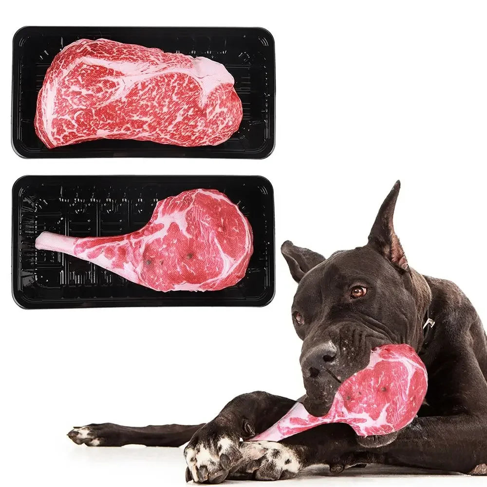 Squeaky Bone Dog Toy | Bite-Resistant Plush Chew Toy for Puppy Training & Interactive Play