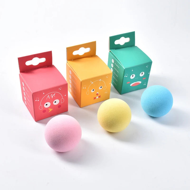 Interactive Smart Cat Ball Toy with Sound & Catnip | Touch Activated Squeaky Training Toy for Kittens