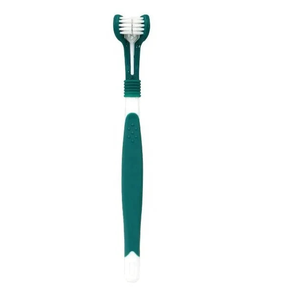 3-Sided Pet Toothbrush | Dog & Cat Dental Cleaning Brush for Tartar Removal