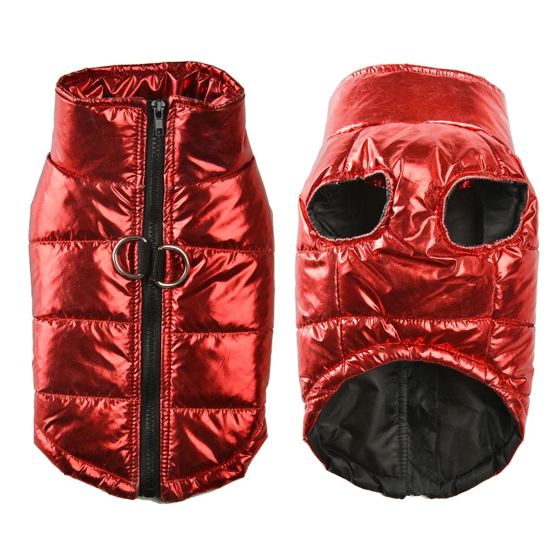 Waterproof Winter Dog Coat - Warm Reflective High-Neck Vest Jacket for Small & Medium Dogs