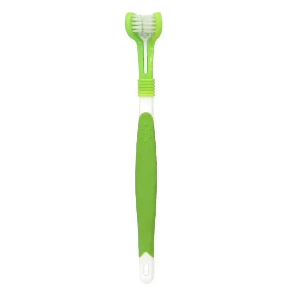 3-Sided Pet Toothbrush | Dog & Cat Dental Cleaning Brush for Tartar Removal
