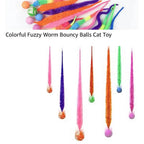 Interactive Cat Bouncing Ball Toy | Colorful Worm Caterpillar Teaser Toy for Indoor Cats & Kittens