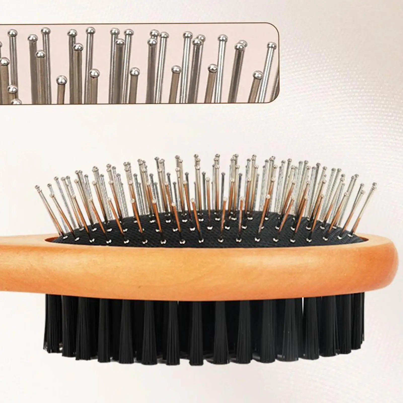 Double-Sided Pet Grooming Brush with Stainless Steel Pins and Bristles for Dogs and Cats