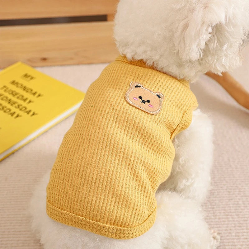 Breathable Pet Vest - Lightweight Polyester Shirt for Dogs & Cats