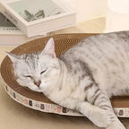 Round Corrugated Cat Scratcher Bed - Wear-Resistant Cardboard Scratching Pad & Nest
