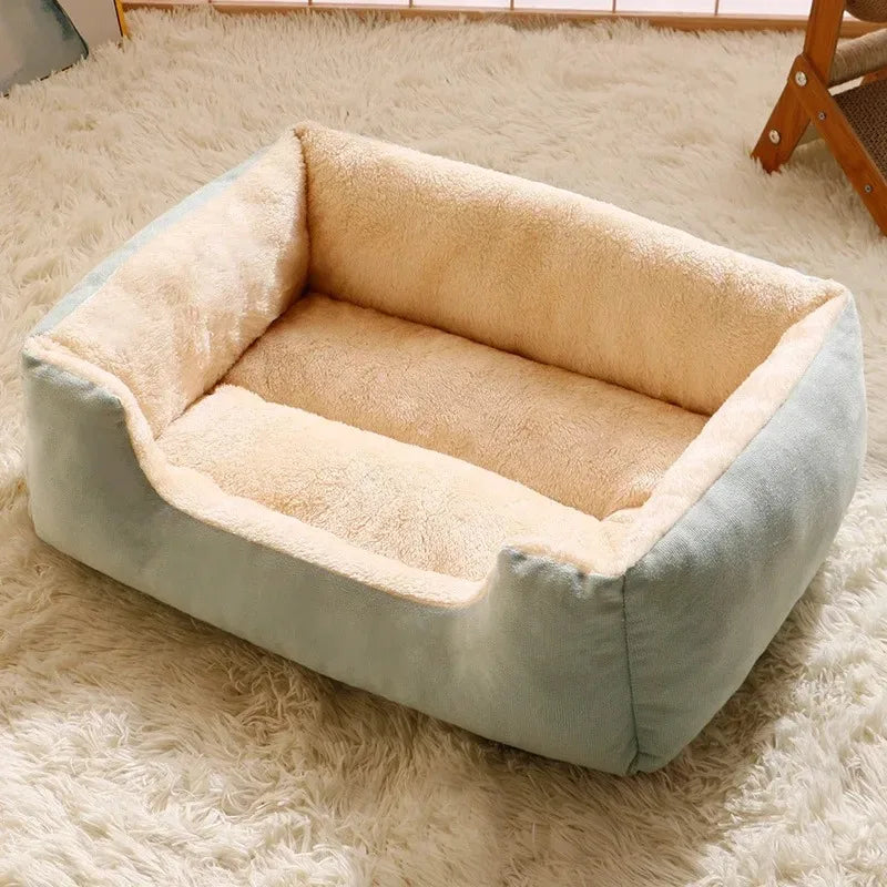Plush Cat & Small Dog Bed | Soft Cozy Pet Cushion Basket for Indoor Cats & Puppies