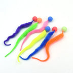 Interactive Cat Bouncing Ball Toy | Colorful Worm Caterpillar Teaser Toy for Indoor Cats & Kittens