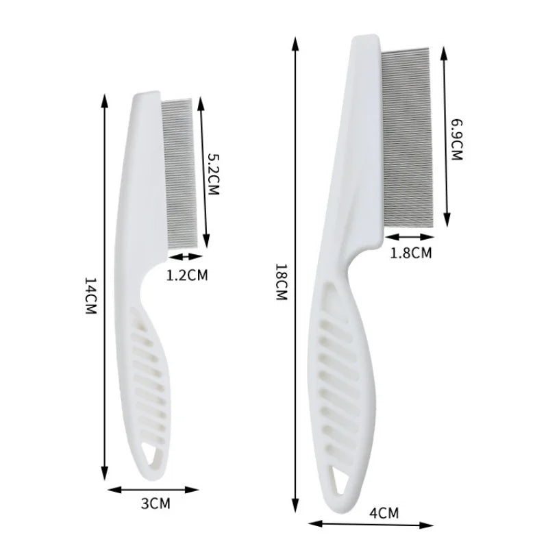 Stainless Steel Flea Comb for Dogs & Cats – Fine Tooth Pet Grooming & Hair Removal Comb