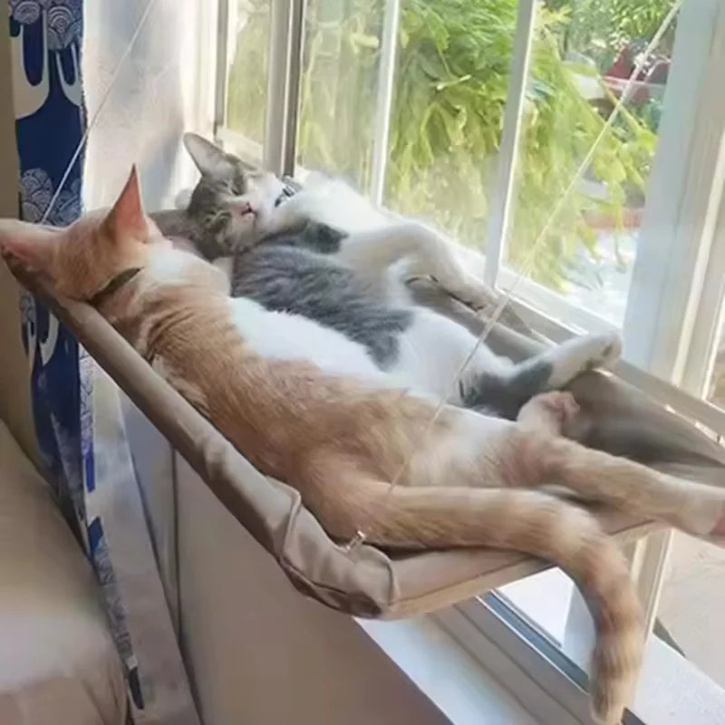 Cat Window Hanging Hammock Bed with Suction Cups | Space-Saving Pet Perch