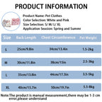 Strawberry Small Dog Clothes Summer Breathable Clothing for Cat Cute