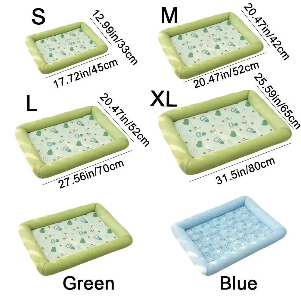Square Cooling Dog Bed | Soft Breathable Pet Sleeping Mat for Dogs & Cats
