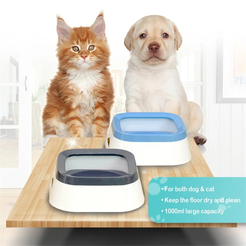 1000ml No-Spill Pet Water Bowl - Anti-Splash Drinker for Dogs & Cats