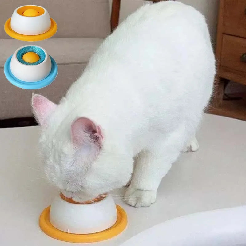 Interactive Slow Feeder Cat Bowl – Treat Dispensing Food & Water Bowl for Cats & Small Dogs