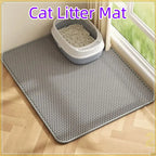 Large Cat Litter Mat 90x60cm | Waterproof Double Layer Litter Trapper Pad with Non-Slip Base