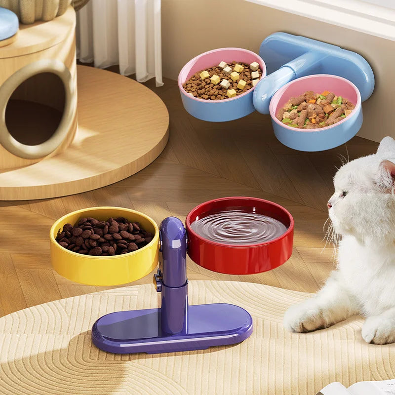 Adjustable Pet Bowl for Dogs & Cats | Anti-Tip Elevated Food & Water Bowl