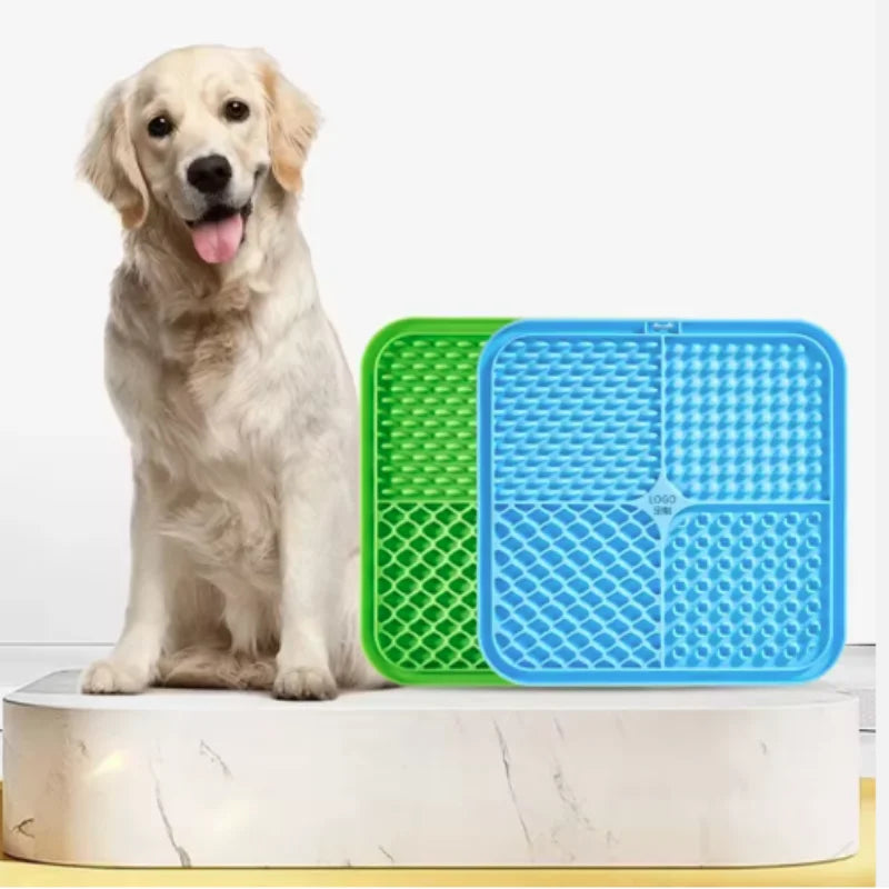 Silicone Dog Lick Mat Slow Feeder | Suction Bath Distraction & Training Mat for Dogs
