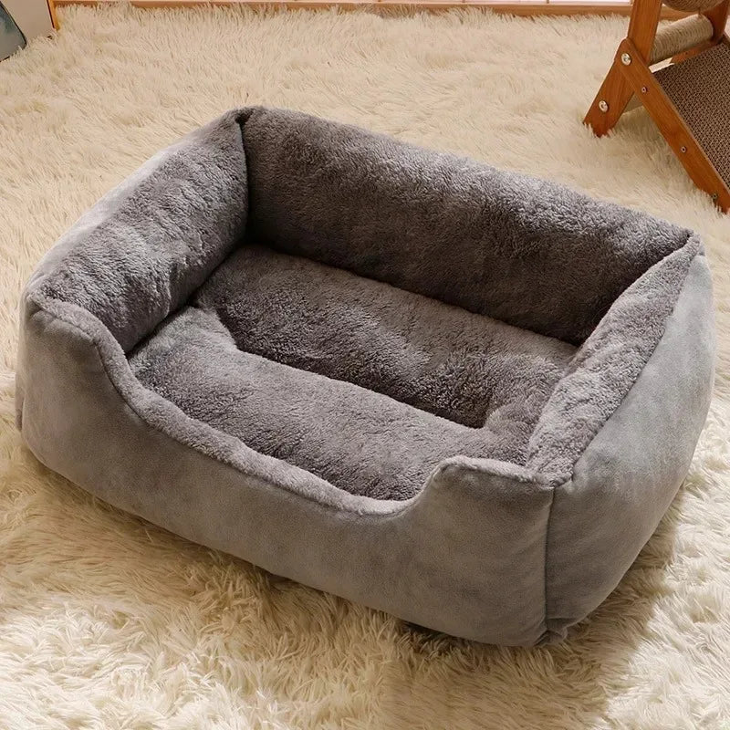 Plush Cat & Small Dog Bed | Soft Cozy Pet Cushion Basket for Indoor Cats & Puppies