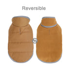 Reversible Winter Pet Coat - Reflective Warm Jacket for Small & Medium Dogs & Cats