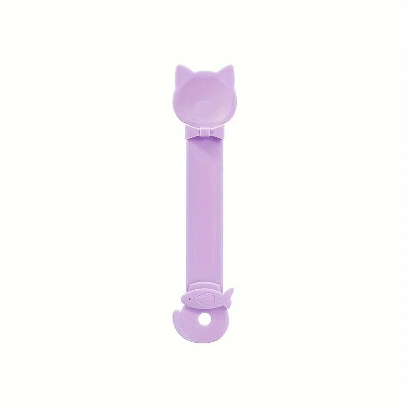 Long-Handle Cat Treat Spoon - Easy-Squeeze Lickable Wet Food Feeder