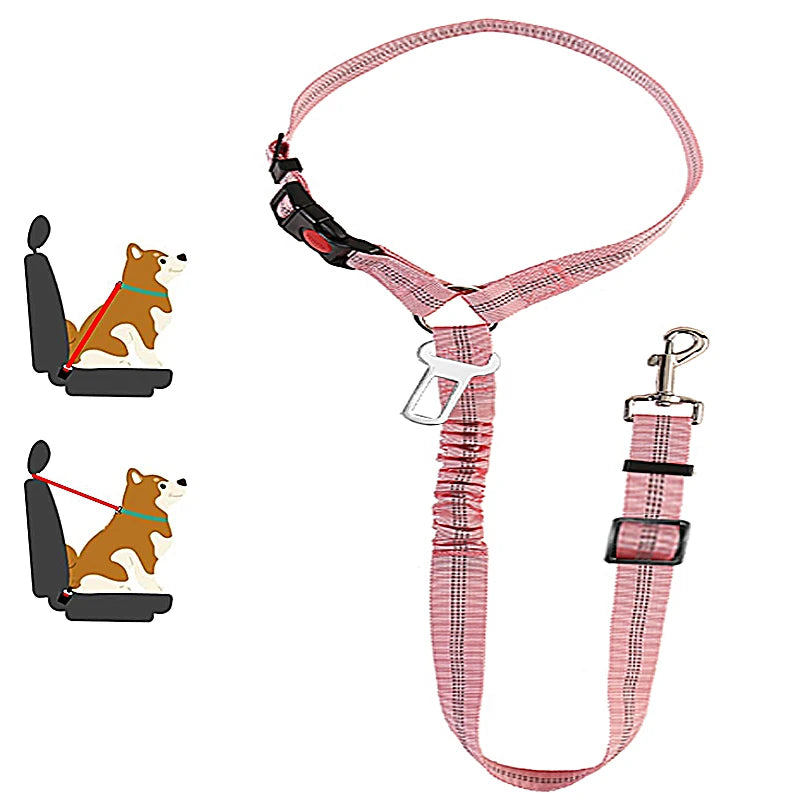 2 in 1 Solid Dog Harness Leash Pet Car Seat