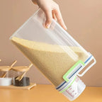 2KG Pet Food Storage Container with Measuring Cup & Lid | Airtight Rice & Grain Storage Canister