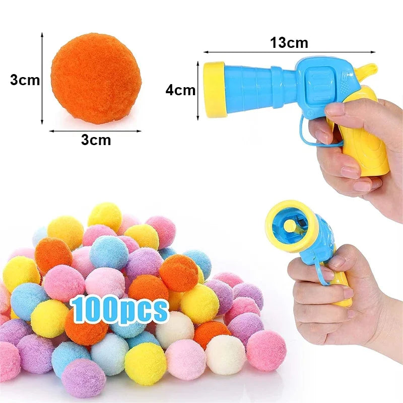 Interactive Cat Ball Launcher Toy with Soft Plush Balls