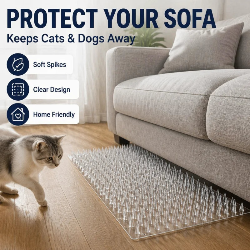 Pet Anti-Digging Spike Mat for Cats & Dogs – Humane Pet Repellent Barrier for Garden, Furniture & Outdoor Areas