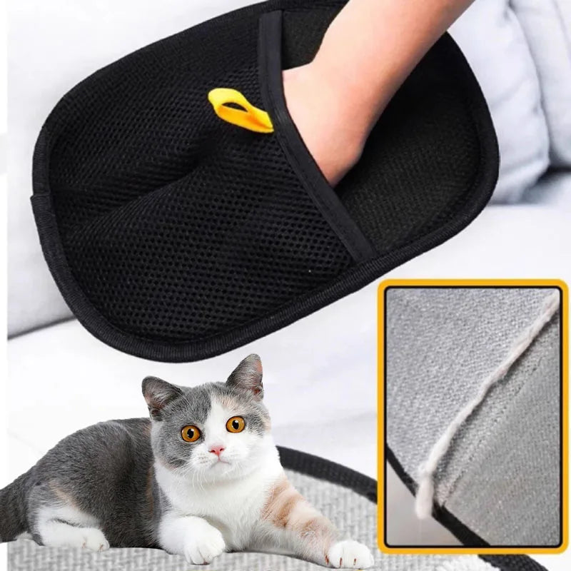 Pet Grooming Gloves Hair Remover | Dog & Cat Cleaning Glove